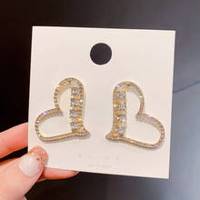 Fashion Crystal Heart Earrings 2020 New Korean Style Rhinestone Love Stud Earrings for Women Girls Cute Jewelry Brincos ER789 2024 - buy cheap