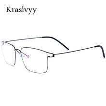 Krasivyy Ultralight Titanium Alloy Glasses Frame Women Myopia Optical Prescription Eyeglasses Men 2022 Square Screwless Eyewear 2024 - buy cheap