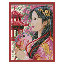 Top Quality Beautiful Counted Cross Stitch Kit Princess of Asia Chinese Japanese Lady Girl Woman luca-s luca 2024 - buy cheap