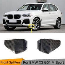 Carbon Fiber Car Front Bumper Lip Spoiler Splitters Side Aprons For BMW X3 G01 M-Sport 2018 2019 2024 - buy cheap