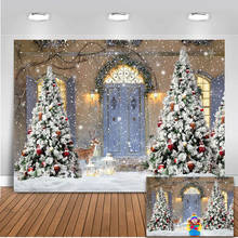 Fondo de copos de nieve de Navidad para fotografía, árbol de Navidad para estudio fotográfico, Fondo de fiesta de alce interior 2024 - compra barato