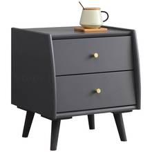  Bedside table solid wood Nordic bedroom bedside cabinet home bed small locker simple 2024 - buy cheap