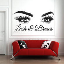 Adesivos de parede para olhos, letras para sobrancelhas, maquiagem 3d, vinil, decoração de casa, sala de estar 2024 - compre barato