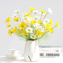 2021 Artificial Flowers Daisy Bride Bouquet Party DIY Wedding Decoration Fake Flowers For Garden Outdoor Home Decor Accessories 2024 - buy cheap