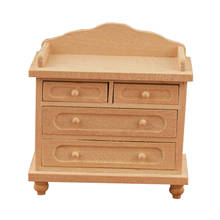 Craft Wood Mini Wardrobe Bedside Table Furniture Dollhouse Toy 1/12 2024 - buy cheap