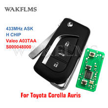 S000048000 Valeo A03TAA Flip Remote Car Key Fob 433MHz H Chip For 2012 2013 2014 2015 2016 2017 Toyota Corolla Toyota Auris Aygo 2024 - buy cheap