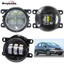 Conjunto de luzes led para farol de neblina, para honda fit 2015, 2016, 2017, 2018, lâmpadas diurnas de alto brilho drl 2024 - compre barato