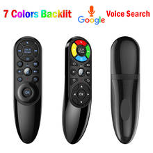 Q6 Air Mouse Google Voice Remote Control 7 Colors Backlit 2.4G Wireless Gyroscope IR Learning for Android TV Box H96 X96 HK1 2024 - buy cheap
