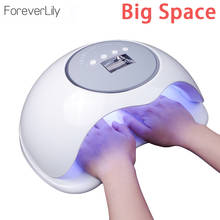 Lâmpada uv de 72w, led, alta potência para unhas, esmalte, secador de unha, sensor automático, luz de led, ferramenta de manicure, arte de unha 2024 - compre barato