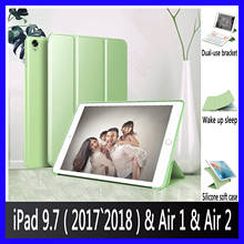 Para Novo iPad 9.7 Caso Ar 1/Ar 2 Caso Capa Mole 9.7 polegada 5th 6th 2017 2018 (A1822 A1823 A1893 A1954 A1566 A1567 A1474 A1475) 2024 - compre barato