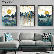 Mountain Geometric Abstract Poster Modern Style Canvas Print Wall Painting Contemporary Art Nordic Decoration Picture Home Decor 2024 - buy cheap