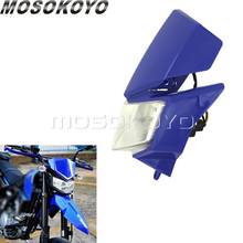 Farol dianteiro azul para kawasaki klx 250 250s 250sf d-tracker x 250, universal 2024 - compre barato