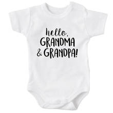 Mono de algodón para recién nacido, ropa de combinación de letras divertidas, 0 a 24M, de Hello Grandma & Grandfather 2024 - compra barato