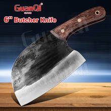 6 Inch Full Tang Butcher Knife Handmade Chef Knife High Carbon Clad Steel Cleaver Meat Vegetables Slicing Chopping Cooking knife 2024 - buy cheap