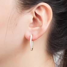 Luxury Zircon Crystal Gold Stud Earring Women Shining Rhinestone Round Big Earring Fashion Wedding Jewelry Bride Prevent allerg 2024 - buy cheap