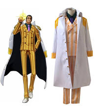 Fantasia cosplay de borsalino kizaru taisho, conjunto de uniforme de alunos para cosplay de borsalino, roupa de halloween, uma peça 2024 - compre barato