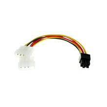 2 шт./лот 2x4 Pin Molex на 6 Pin PCI-E ATX PSU адаптер питания видеокарты конвертер Кабель линейный адаптер силовые кабели 2024 - купить недорого