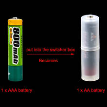 Aaa ao tamanho aa conversor de bateria de pilha adaptador de baterias titular caso plástico switcher aaa r03 para aa lr6 caixa de bateria 2024 - compre barato