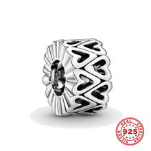 Hight Quality 925 Sterling Silver Beads Openwork Freehand Heart Spacer Charm Fit Original Pandora Bracelets Women DIY Jewelry Ma 2024 - buy cheap