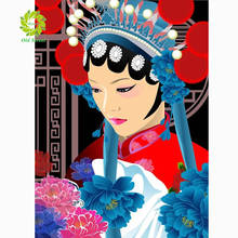Diy 5d diamond painting cartoon Chinese opera round diamond mosaic home decoration embroidery pattern embroidery handmade gift 2024 - buy cheap