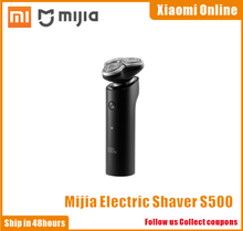 Электробритва Xiaomi S500 водонепроницаемая для мужчин, триммер для бороды, 3 головки, сухое и влажное бритье, двойное лезвие, чистое и комфортное бритье, светодиодный дисплей 2024 - купить недорого