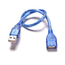 30cm USB 2.0 Extension Cable USB 2.0 Male To USB 2.0 Female Extension Data Sync Cord Cable Anti-Interference Blue 2024 - buy cheap