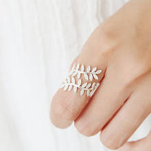 Moda feminina cristal folha dedo anéis para mulheres amante casamento jóias festa na moda anéis de afirmação por atacado 2024 - compre barato