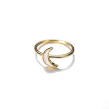 Anillo de ópalo de piedra lunar para mujer, sortija de compromiso nupcial de Color plateado, anillos de boda de piedra de circonita Vintage para mujer 2021 2024 - compra barato