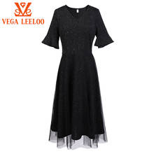 Summer Plus Size Dresses  5XL  Fashion Elegant  Party Women Short Sleeve Black Color Office Clothes for Ladies 2024 - buy cheap