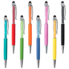 Bolígrafo de cristal personalizado, bolígrafo táctil creativo, 26 colores, promoción de papelería, 100 unids/lote, DHL 2024 - compra barato
