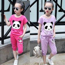 Panda Girls Clothes Set Toddler Girl tops + Pants Girls Suit Summer Girls Clothing Set Kids Clothes Sport Suit 2024 - buy cheap