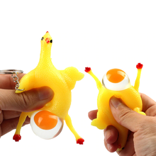 Novelty Gag Toys Chicken Laying Egg Stress-Relief Practical Joke Fun Squishes Gadgets Squeeze Gifts Antistress Squishy Toy Kids 2024 - buy cheap