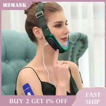 EMS Face Massager Micro-Current Remote Control Hot Compress Face-Lifting V-Face Shaping Massage Reduce Double Chin Slimming Tool 2024 - buy cheap