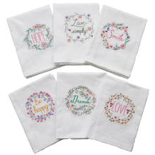 Embroidered Table Napkin For Christmas Wedding Party Absorbent Cotton Home Cloth Napkins Tea Towel Kitchen Dining Accessories 2024 - buy cheap