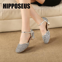 Hipposeus Girls Dance Shoes Closed Toe Latin Dance Shoes Women Ladies Girls Tango Jazz Dance Shoes Salsa Sandals Dropshipping 2024 - buy cheap