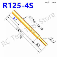 2018 Новый тестовый штифт R125-4S тестовая игла рукав зонда длина рукава 30 мм игольчатая пружина обнаружения 100/металлическая тестовая игла 2024 - купить недорого