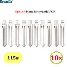 10pcs/lot Blank Metal Key Blade Flip Remote Key Blank HYN14R NO. 115 for Hyundai Elantra Verna for Kia RIO Ceed 115# 2024 - buy cheap