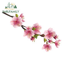 EARLFAMILY 13cm x 8.9cm for Cherry Blossom Decal Trunk Occlusion Scratch-Proof Car Stickers Windshield Camper Auto RV Graphics 2024 - buy cheap