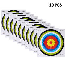 10psc papel alvo quadrado tiro com arco e flecha alvo papel prática de treinamento paintball folha 45x45cm 2024 - compre barato