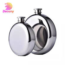 DEOUNY Stainless Steel Hip Flask Wholesale Round Metal German Alcohol Bottle Whisky Mini Wine Flask Drinkware 5/8OZ 2024 - buy cheap