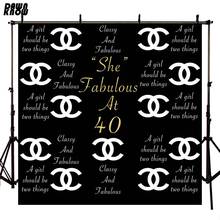 DAWNKNOW 40th Birthday Vinyl Photography Background For Adult Photo Shoot Backdrop For Birthday Party Photo Studio lv1731 2024 - buy cheap