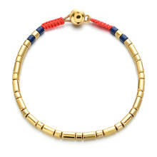 ZMZY Boho Style Enamel Stretch Bracelets For Women Rainbow Bracelet Gold Beads Stackable Stretch Bracelet Men Jewelry 2024 - buy cheap