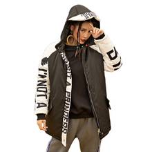 Женская длинная куртка с капюшоном, теплая Толстая парка в стиле хип-хоп, с хлопковой подкладкой и надписью Bongrace, для зимы 2024 - купить недорого