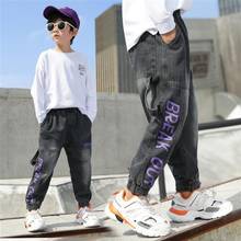 Young Children Slim Straight Jeans Boys Denim Long Pants 4-13 Years Kids 2020 New Baby Boy Casual Trousers Elastic Waist Pants 2024 - buy cheap