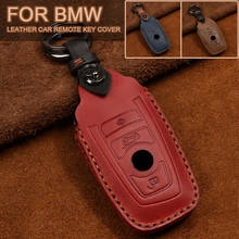 Handmade Leather Remote Key Cover Car key wallet case Fit for BMW F30 F31 F34 F10 F11 F07 F20 F25 F26 Z4 X1 X3 X4 M1 M2 M3 M4 2024 - купить недорого