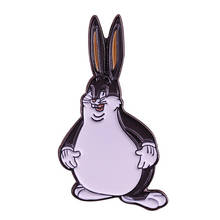 Big Chungus Soft Enamel Pin Fat Bugs Bunny Internet Meme Popular Gift 2024 - buy cheap