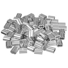 5/32 inch (4mm) Diameter Wire Rope Aluminum Sleeves Clip Fittings Cable Crimps 100pcs 2024 - buy cheap