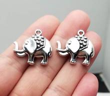 12pcs/lot--24x22mm, Antique silver plated elephant charms,DIY supplies, Jewelry accessories 2024 - buy cheap