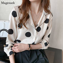 New Spring Summer Chiffon Blouse Women Polka Dot Turn-down Collar Shirt Tops Office Lady Blouses Women Casual Blusas Mujer  8767 2024 - buy cheap