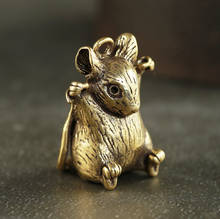 Vintage Brass naughty mouse DIY Pendant craft ornament Miniature Fitting Keychain Pendant Accessories a1289 2024 - buy cheap